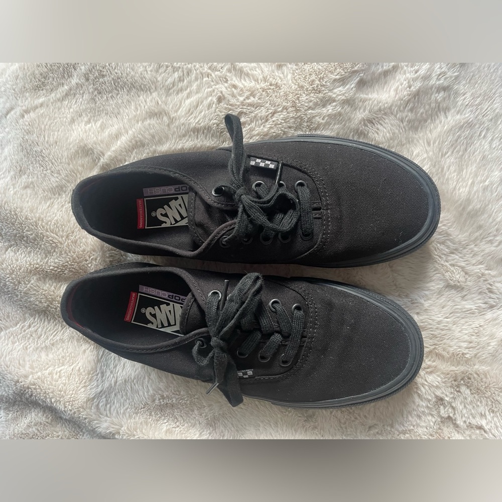 Classic Black Pop Crush Vans Size 7.5 - excellent condition